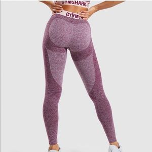 Gymshark Flex Leggings- Dark Rub Marl/Blush Nude